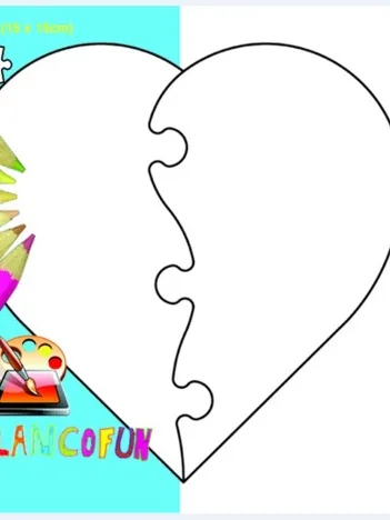 Produit 6 Puzzles coeur à décorer soi-même Image