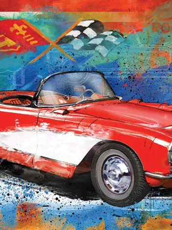 Produit Corvette Cruising Tin Image
