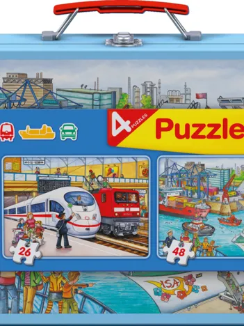 Produit 4 Puzzles - Coffret Moyens de Transport Image