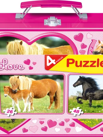 Produit 4 Puzzles : Chevaux Image