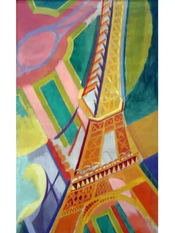 Produit Puzzle en Bois Découpé à la Main - Delaunay : La Tour Eiffel Image