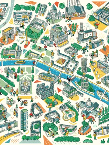 Produit Puzzle en Bois Découpé à la Main - Paris Labyrinthes Image