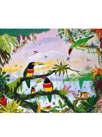 Produit Puzzle en Bois Découpé à la Main - Thomas - La Jungle Image