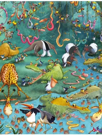 Produit Puzzle en Bois Découpé à la Main - Ruyer : Crocos Et Compagnie Image