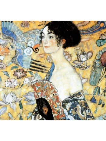 Produit Puzzle en Bois Découpé à la Main - Klimt Gustav - La Dame À L'Eventail Image