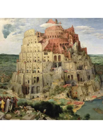 Produit Puzzle en Bois Découpé à la Main - Brueghel : La Tour De Babel Image