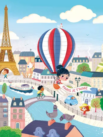 Produit Puzzle en Bois Découpé à la Main - Vue De Paris Image