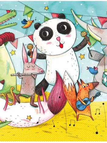 Produit Puzzle en Bois Découpé à la Main - Le Concert Des Animaux Image