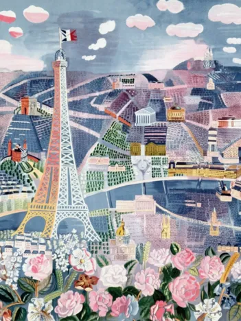 Produit Puzzle en Bois Découpé à la Main - Raoul Dufy - Paris Au Printemps Image