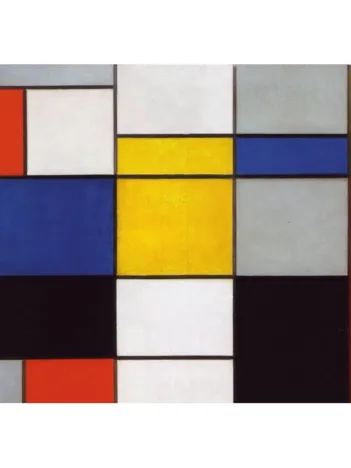 Produit Puzzle en Bois Découpé à la Main - Mondrian - Composition 123 Image