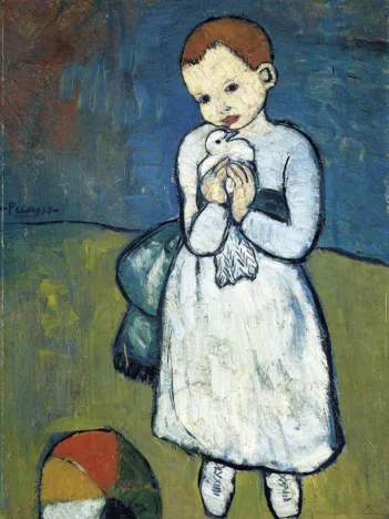 Produit Puzzle en Bois Découpé à la Main - Pablo Picasso : L'Enfant À La Colombe Image