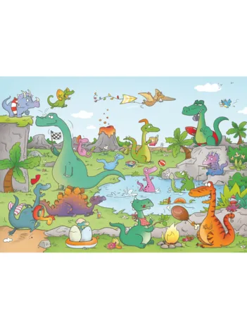 Produit Puzzle en Bois Découpé à la Main - Cacouault : Les Dinosaures Image
