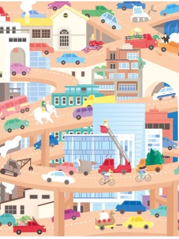 Produit Puzzle en Bois Découpé à la Main - Lucie Georger : Vive La Ville Image