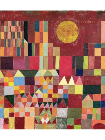 Produit Puzzle en Bois Découpé à la Main - Klee : Chateau Et Soleil Image