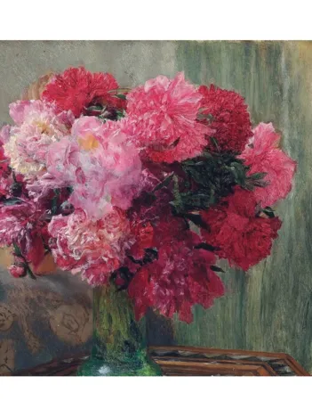 Produit Puzzle en Bois Découpé à la Main - Sir Lawrence Alma-Tadema - Les Pivoines Japonaises Image