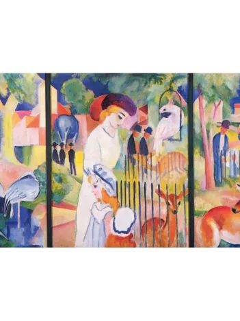 Produit Puzzle en Bois Découpé à la Main - August Macke - Jardin Zoologique Image