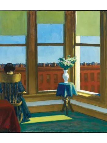 Produit Puzzle en Bois Découpé à la Main - Edward Hopper - Chambre À Brooklyn Image