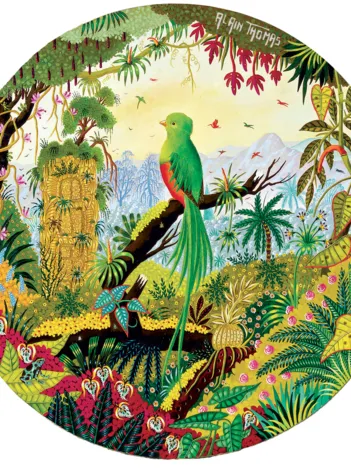 Produit Puzzle en Bois Découpé à la Main - Quetzal Resplendissant Image