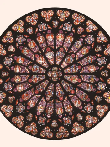 Produit Puzzle en Bois Découpé à la Main - Rosace Notre-Dame Image