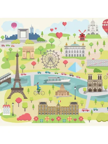 Produit Puzzle en Bois Découpé à la Main - Collection Paris : Paris Illustré Image