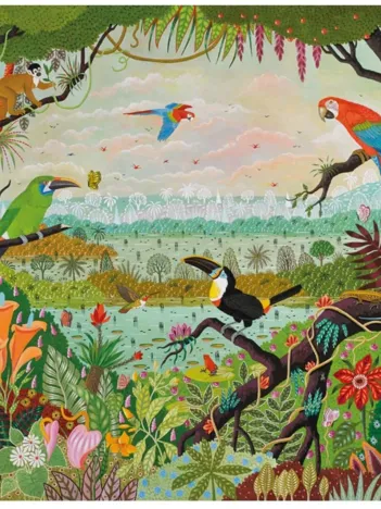 Produit Puzzle en Bois Découpé à la Main - Alain Thomas: Jungle Image