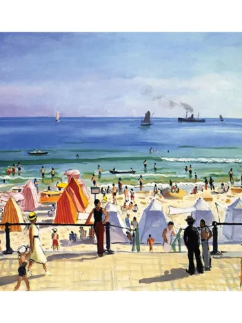 Produit Puzzle en Bois Découpé à la Main - Albert Marquet - La Plage Des Sables D'Olonne Image