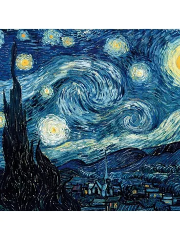 Produit Puzzle en Bois Découpé à la Main - Van Gogh : Nuit Étoilée Image