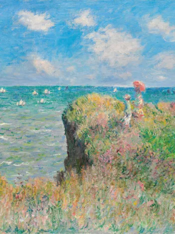 Produit Puzzle en Bois Découpé à la Main - Promenade Sur La Falaise Image