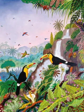 Produit Puzzle en Bois Découpé à la Main - Thomas : Toucans À Carène Image