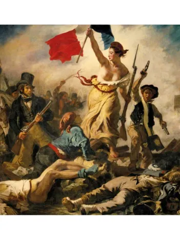 Produit Puzzle en Bois Découpé à la Main - Eugène Delacroix : La Liberté Guidant Le Peuple Image