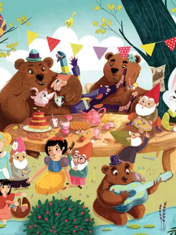 Produit Puzzle en Bois Découpé à la Main - Il Etait Une Fois Image