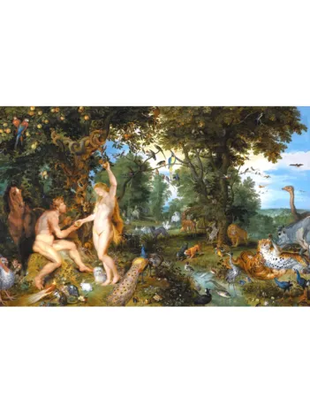Produit Puzzle en Bois Découpé à la Main - Jan Bruehgel - Le Jardin D'Eden Image