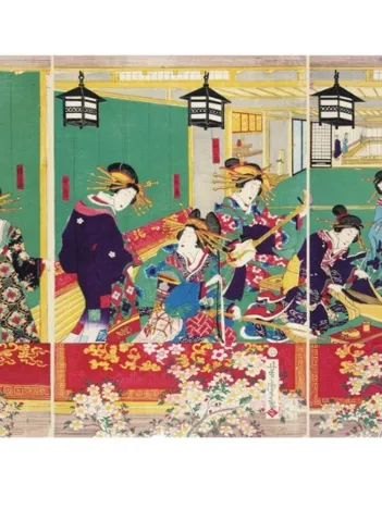 Produit Puzzle en Bois Découpé à la Main - Utagawa - Shin Yoshiwara Image