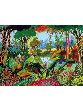 Produit Puzzle en Bois Découpé à la Main - Alain Thomas: Jungle Image