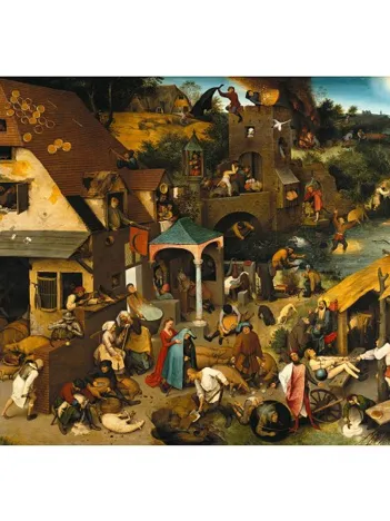 Produit Puzzle en Bois Découpé à la Main - Brueghel : Proverbes Flamands Image