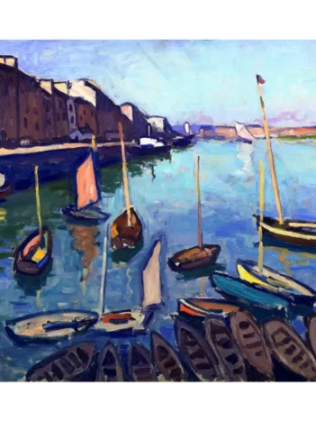 Produit Puzzle en Bois Découpé à la Main - Albert Marquet - Le Port, Le Havre Image