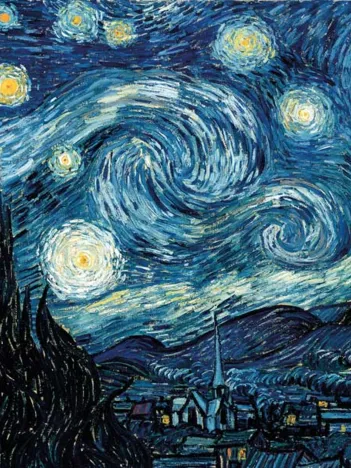 Produit Puzzle en Bois Découpé à la Main - Van Gogh : Nuit Étoilée Image