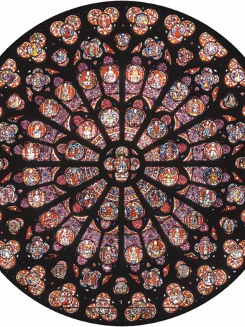 Produit Puzzle en Bois Découpé à la Main - Rosace Notre Dame Image