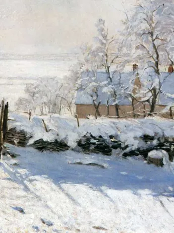 Produit Puzzle en Bois Découpé à la Main - Monet : La Pie Image