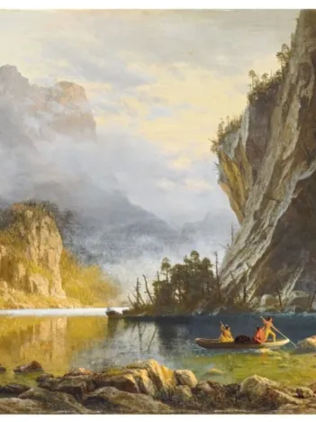 Produit Puzzle en Bois Découpé à la Main - Bierstadt, Pêche Indienne Image