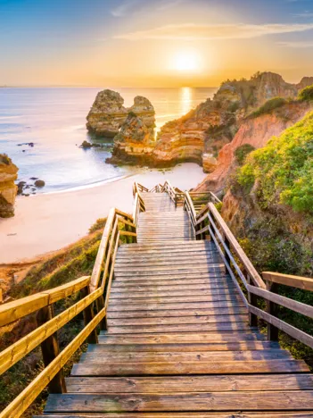 Produit Puzzle Highlights - Chemins de rêve - Escalier vers la plage de Camilo, Algarve Image