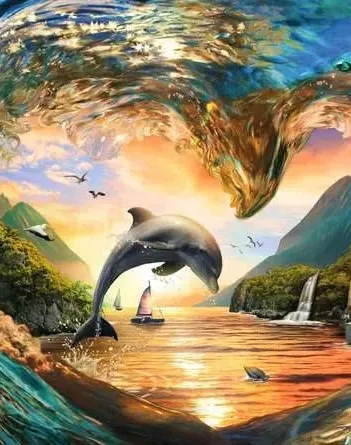 Produit Sauter Dans Le Coucher Du Soleil Image