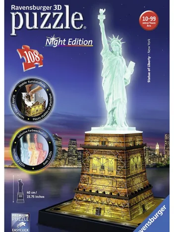 Produit Puzzle 3D - Statue de la Liberté by Night Image