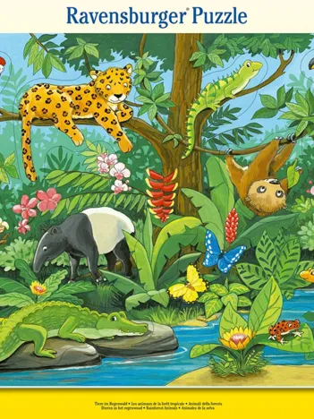Produit Puzzle Cadre - Animaux de la Forêt Tropicale Image