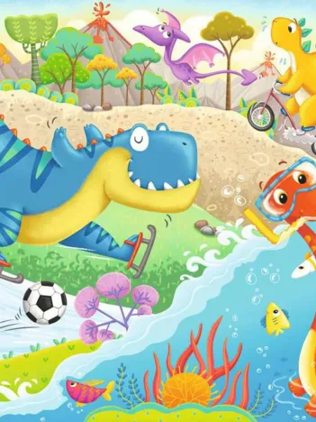 Produit 2 Puzzles - Mes Dinos Préférés Image