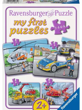 Produit Puzzle Cadre - 4 Puzzles - Mes véhicules d'urgence Image