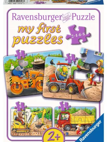 Produit 4 Puzzles - Mon premier puzzle - Animaux au Chantier Image