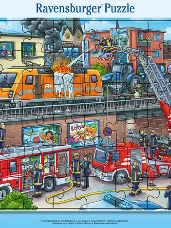 Produit Puzzle Cadre - Firefighters in Action Image