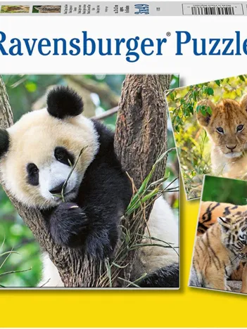 Produit 3 Puzzles - Panda, Tigre et Lion Image