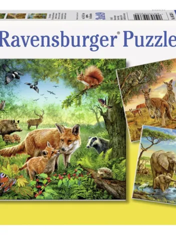 Produit 3 Puzzles - Animaux du Monde Image
